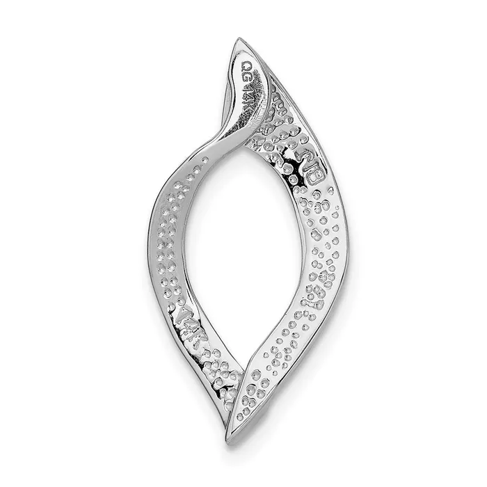 Earrings TreasureFineJewelers 14k White Gold Fits up to 8mm Regular 10mm Fancy Reversible Omega Slide