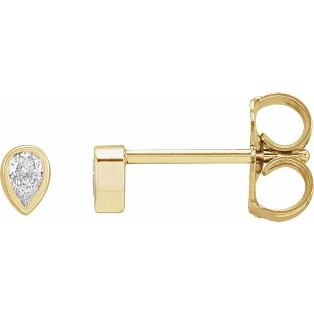 Earrings TreasureFineJewelers 14K Yellow Gold 110 CTW Natural Diamond Micro BezelSet Earrings Earrings TreasureFineJewelers 14K Yellow Gold 110 CTW Natural Diamond Micro BezelSet Earrings