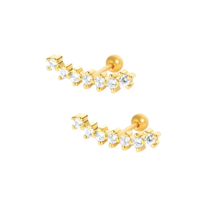 Earrings Trendolla Jewelry Razor Crawler Piercing Barbell Ball Back Earrings Sleeper Earrings Earrings Trendolla Jewelry Razor Crawler Piercing Barbell Ball Back Earrings Sleeper Earrings