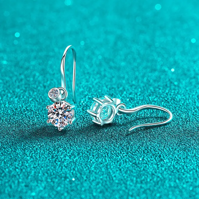 Earrings Trendolla Jewelry Sterling Silver Fashion Hoop Moissanite Earrings