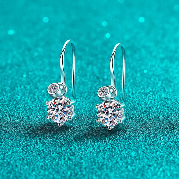 Earrings Trendolla Jewelry Sterling Silver Fashion Hoop Moissanite Earrings