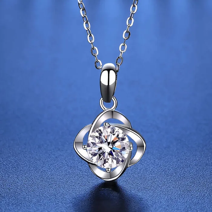 Four Leaf Clover Moissanite Necklace Trendolla Jewelry Necklaces