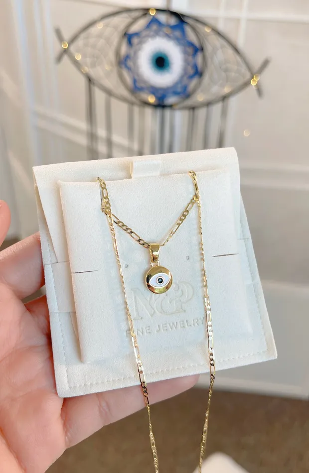 MP Jewelry Necklaces White Evil Eye Necklace