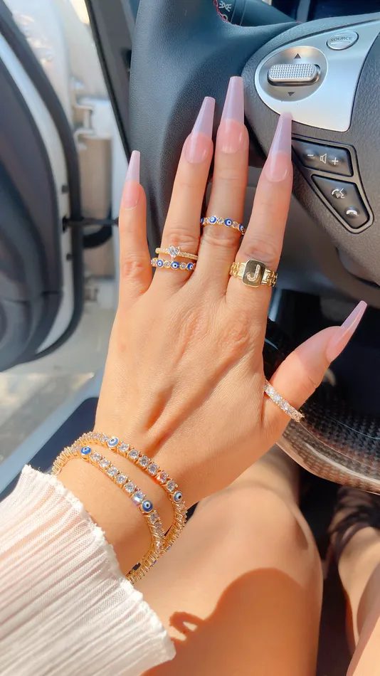 MP Jewelry Rings Deep Blue Evil Eye Ring