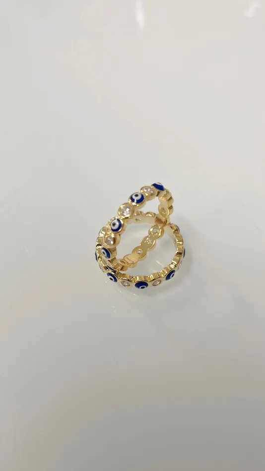 MP Jewelry Rings Deep Blue Evil Eye Ring