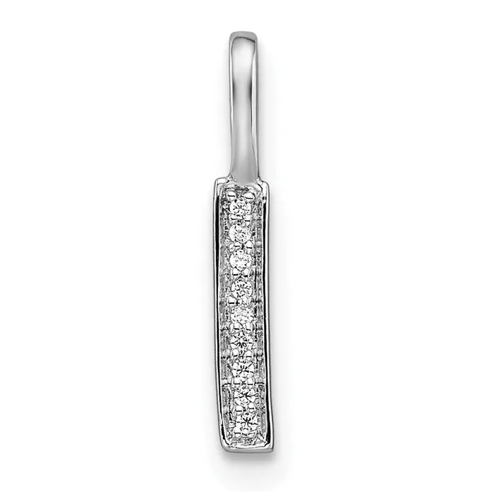 Necklaces 14K White Gold Diamond Letter I Initial Pendant TreasureFineJewelers Necklaces 14K White Gold Diamond Letter I Initial Pendant TreasureFineJewelers