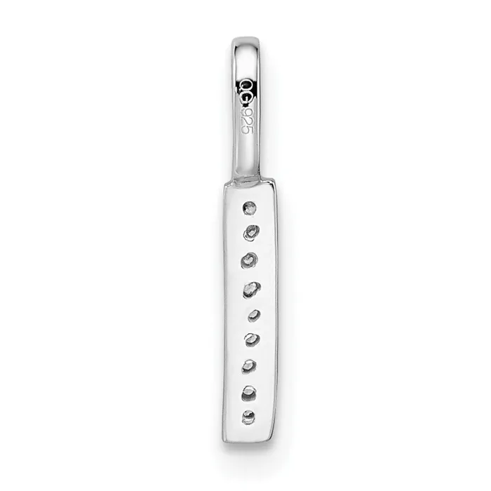 Necklaces 14K White Gold Diamond Letter I Initial Pendant TreasureFineJewelers