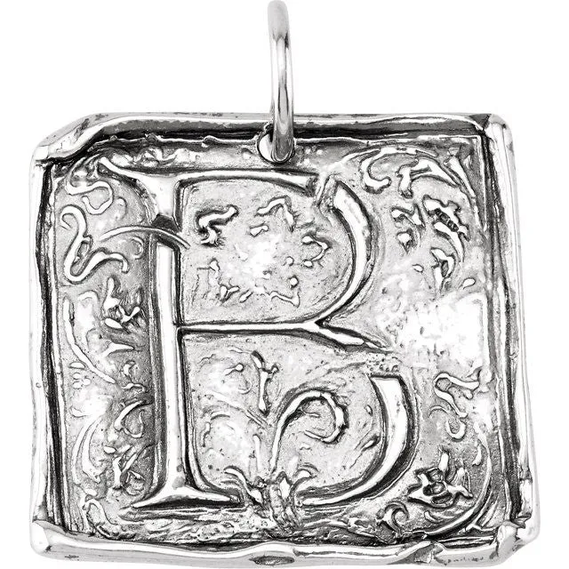 Necklaces 14K White Gold Initial B VintageInspired Pendant TreasureFineJewelers Necklaces 14K White Gold Initial B VintageInspired Pendant TreasureFineJewelers