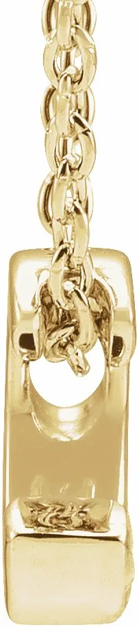 Necklaces 14K Yellow Gold Initial C Slide Pendant 1618 Necklace TreasureFineJewelers