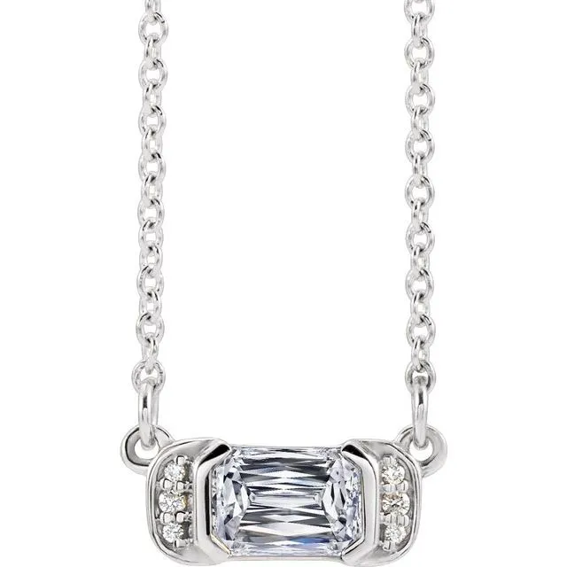 Necklaces Platinum 12 CTW Diamond Bar 16 Necklace TreasureFineJewelers Necklaces Platinum 12 CTW Diamond Bar 16 Necklace TreasureFineJewelers
