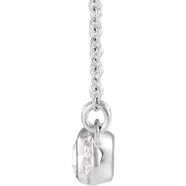 Necklaces Platinum 12 CTW Diamond Bar 16 Necklace TreasureFineJewelers