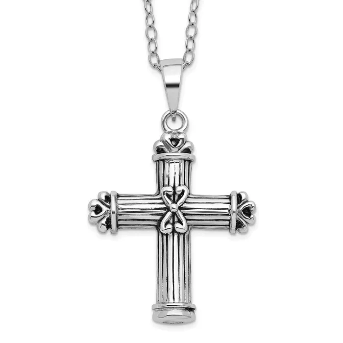 Necklaces Sentimental Expressions Sterling Silver Rhodiumplated Antiqued Cross Ash Holder 18in Necklace TreasureFineJewelers Necklaces Sentimental Expressions Sterling Silver Rhodiumplated Antiqued Cross Ash Holder 18in Necklace TreasureFineJewelers