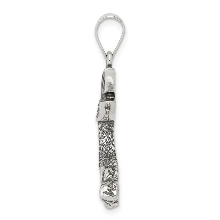 Necklaces Sterling Silver Antiqued Mermaid Pendant TreasureFineJewelers