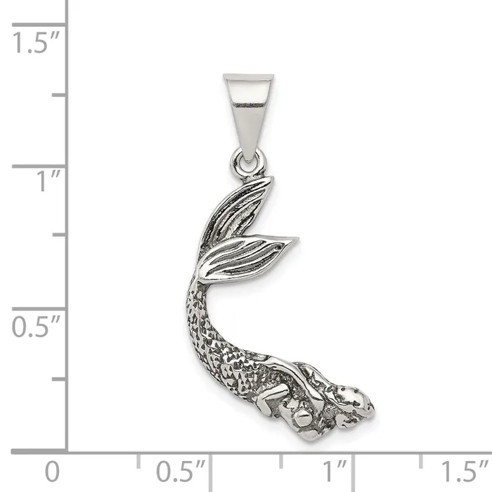 Necklaces Sterling Silver Antiqued Mermaid Pendant TreasureFineJewelers