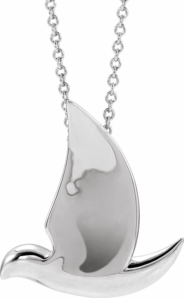 Necklaces Sterling Silver Holy Spirit Dove 1618 Necklace TreasureFineJewelers Necklaces Sterling Silver Holy Spirit Dove 1618 Necklace TreasureFineJewelers
