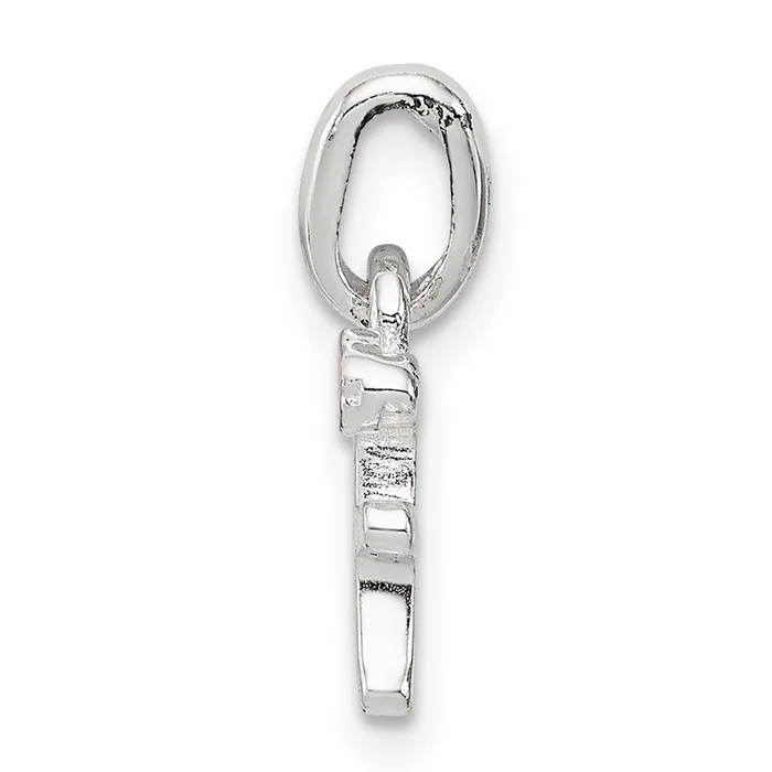 Necklaces Sterling Silver Letter F with Enamel Pendant TreasureFineJewelers