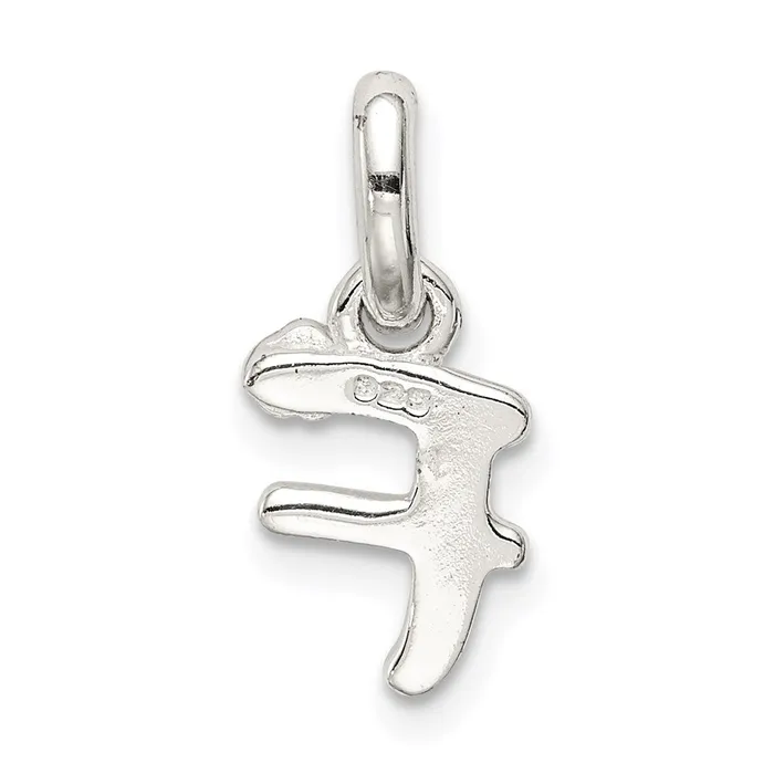 Necklaces Sterling Silver Letter F with Enamel Pendant TreasureFineJewelers