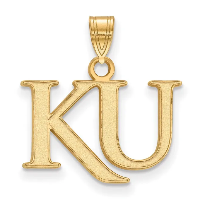 Necklaces TreasureFineJewelers 10K Yellow Gold University of Kansas Small Pendant Necklaces TreasureFineJewelers 10K Yellow Gold University of Kansas Small Pendant