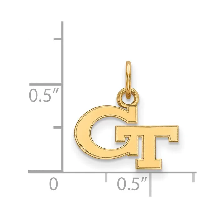 Necklaces TreasureFineJewelers 14k Gold Georgia Institute of Technology XS Pendant