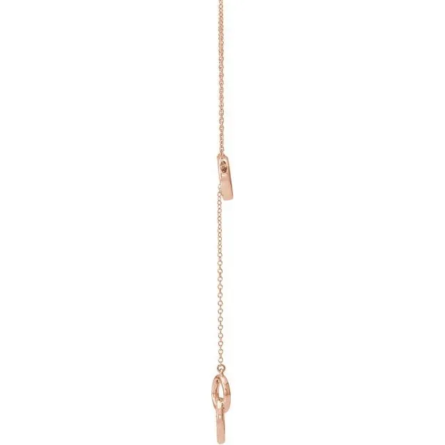 Necklaces TreasureFineJewelers 14K Rose 110 CTW Diamond Circle Y 1618 Necklace