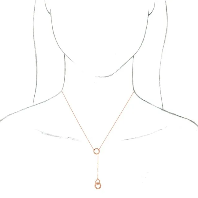 Necklaces TreasureFineJewelers 14K Rose 110 CTW Diamond Circle Y 1618 Necklace