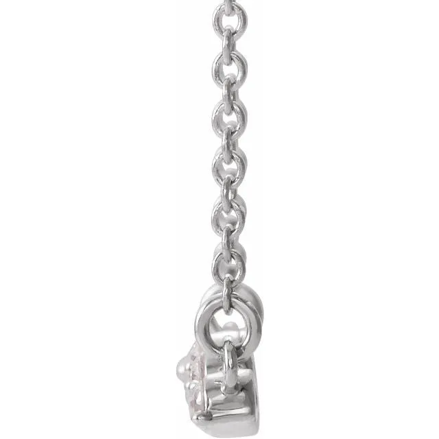 Necklaces TreasureFineJewelers 14K White Gold 14 CTW Natural Diamond Graduated 18 Necklace
