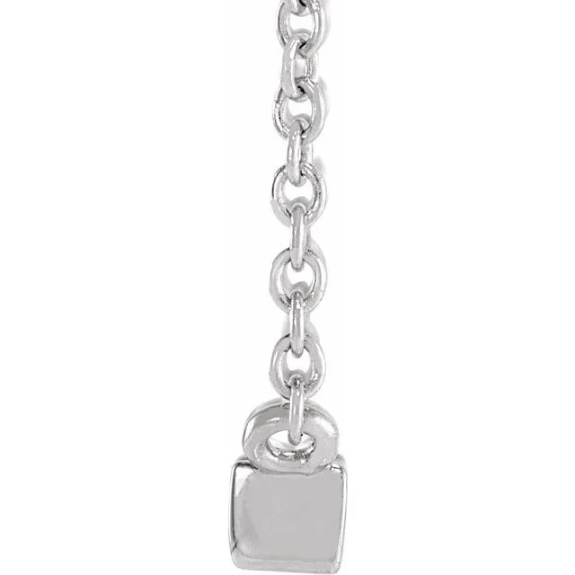 Necklaces TreasureFineJewelers 14K White Gold 18 CT Natural Diamond Solitaire 1618 Necklace