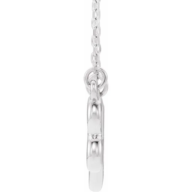 Necklaces TreasureFineJewelers 14K White InfinityInspired Heart 1618 Necklace