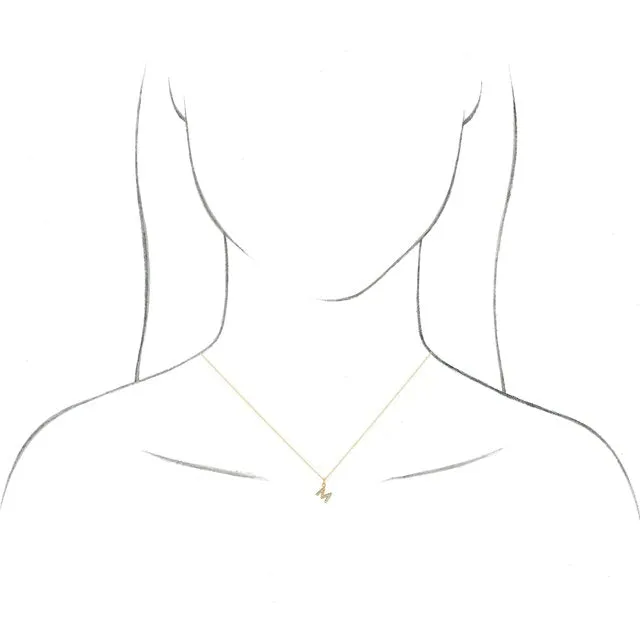 Necklaces TreasureFineJewelers 14K Yellow Gold 04 CTW Natural Diamond Petite Initial E 1618 Necklace
