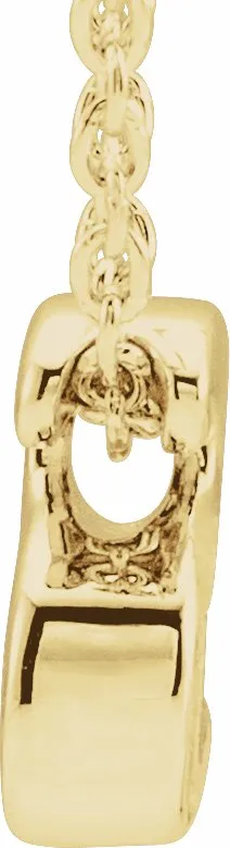 Necklaces TreasureFineJewelers 14K Yellow Gold Initial S Slide Pendant 1618 Necklace