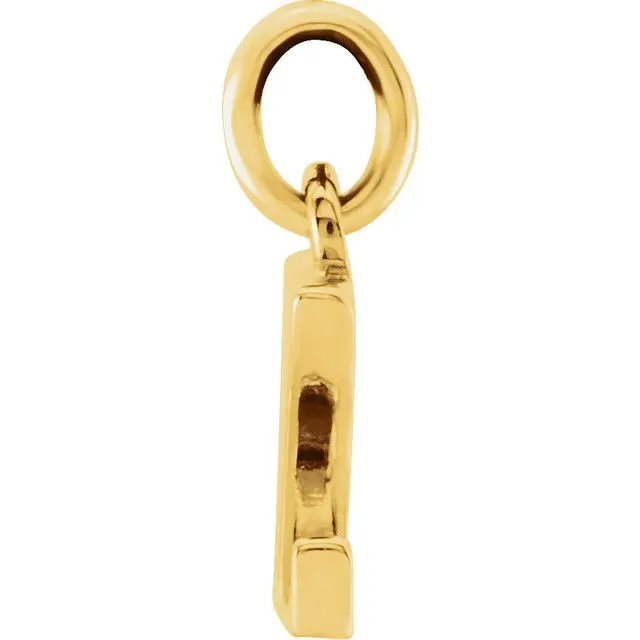 Necklaces TreasureFineJewelers 14K Yellow Gold Lowercase Initial Z Pendant