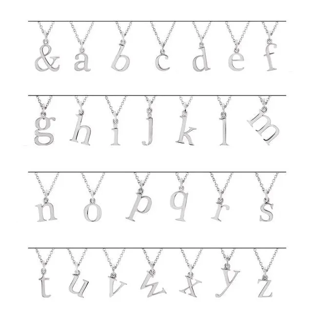 Necklaces TreasureFineJewelers 14K Yellow Gold Lowercase Initial Z Pendant