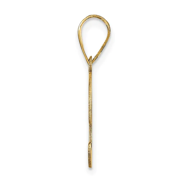 Necklaces TreasureFineJewelers 14k Yellow Gold Polished Bubble Letter C Initial Pendant