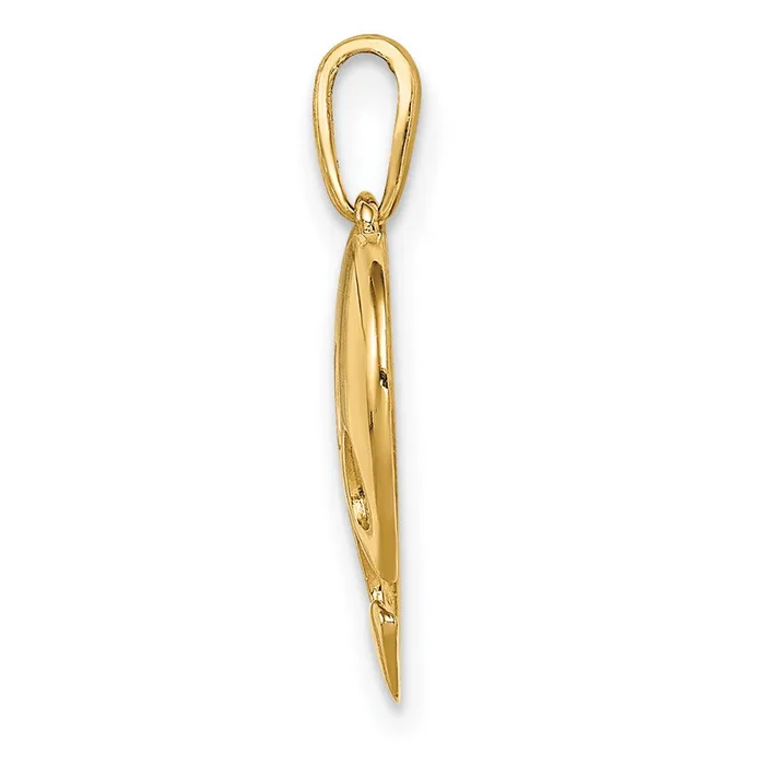 Necklaces TreasureFineJewelers 14k Yellow Gold Polished Heart wPaw Print Pendant