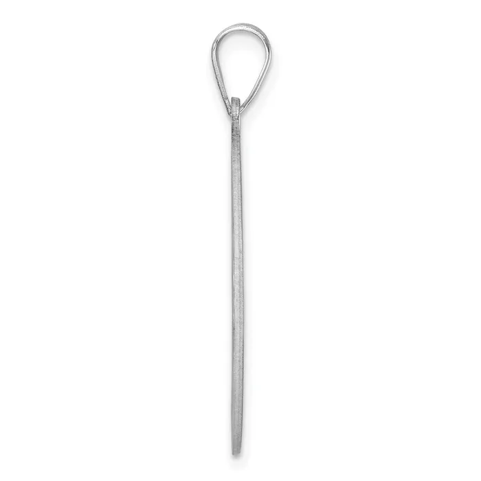 Necklaces TreasureFineJewelers Large Sterling Silver Rhodiumplated Fancy Script Letter F Initial Pendant