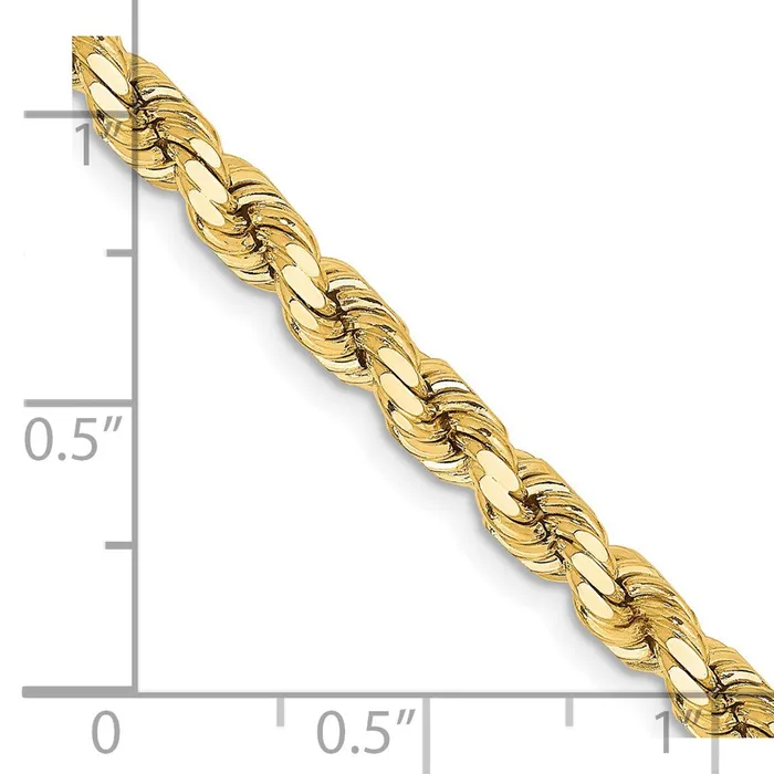 Necklaces TreasureFineJewelers Leslies 14K 425mm DiamondCut Rope Chain