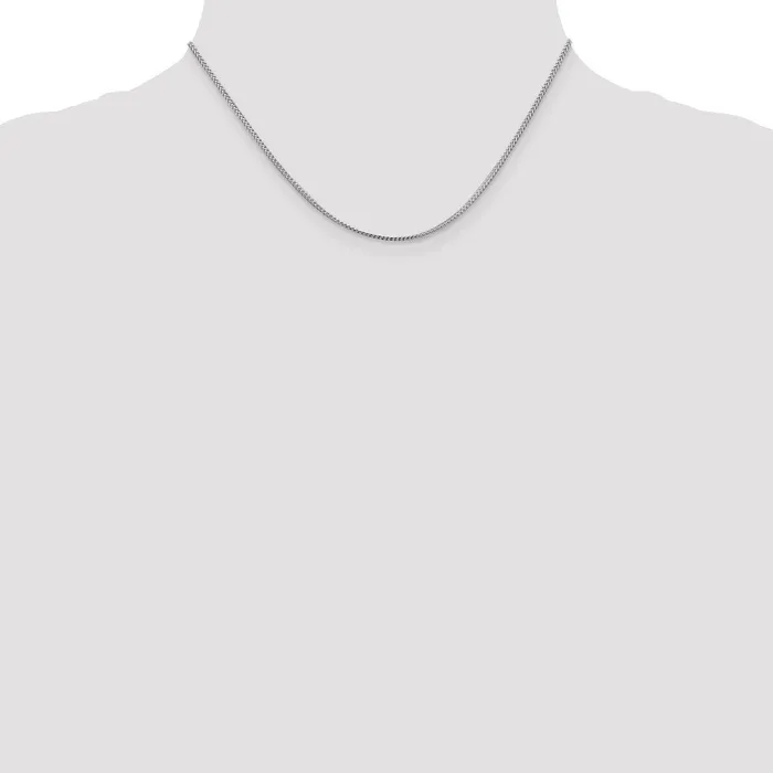 Necklaces TreasureFineJewelers Leslies 14K White Gold 11mm Franco Chain