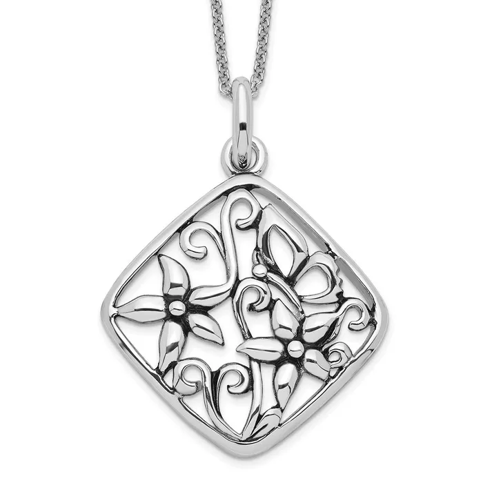 Necklaces TreasureFineJewelers Sentimental Expressions Sterling Silver Rhodiumplated Antiqued I Appreciate You Mom 18in Necklace Necklaces TreasureFineJewelers Sentimental Expressions Sterling Silver Rhodiumplated Antiqued I Appreciate You Mom 18in Necklace