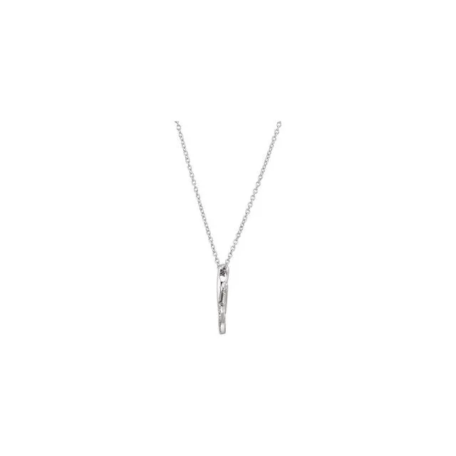Necklaces TreasureFineJewelers Sterling Silver 110 CTW Diamond XO Necklace