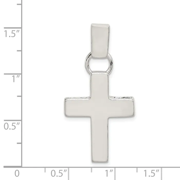 Necklaces TreasureFineJewelers Sterling Silver Hammered Latin Cross Pendant