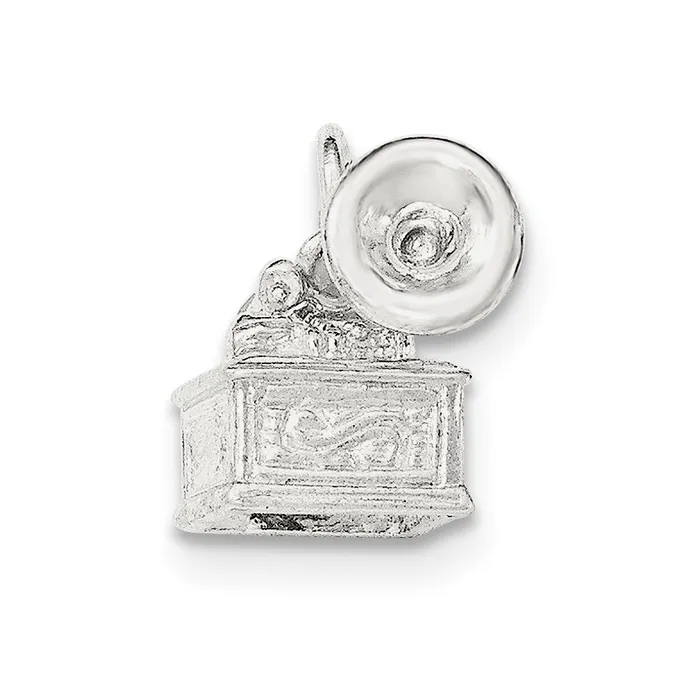 Necklaces TreasureFineJewelers Sterling Silver Polished Textured Photograph Pendant Necklaces TreasureFineJewelers Sterling Silver Polished Textured Photograph Pendant