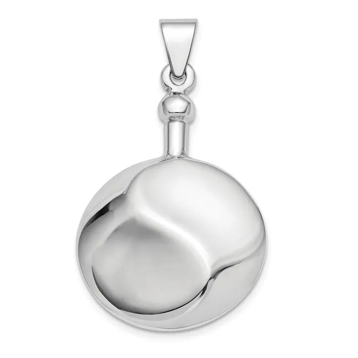 Necklaces TreasureFineJewelers Sterling Silver Rhodplat Polished Screw Top Ash Holder Pendant Necklaces TreasureFineJewelers Sterling Silver Rhodplat Polished Screw Top Ash Holder Pendant