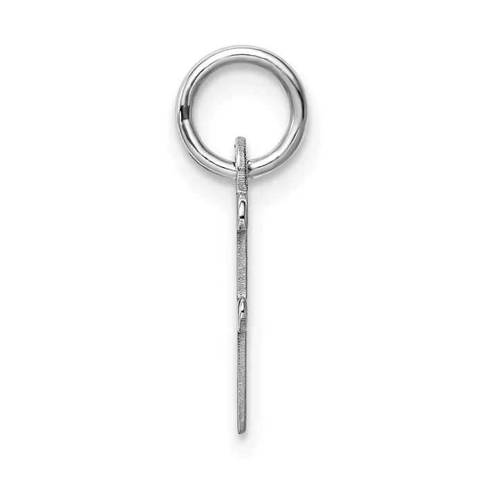 Necklaces TreasureFineJewelers Sterling Silver Rhodiumplated Letter F Initial Charm