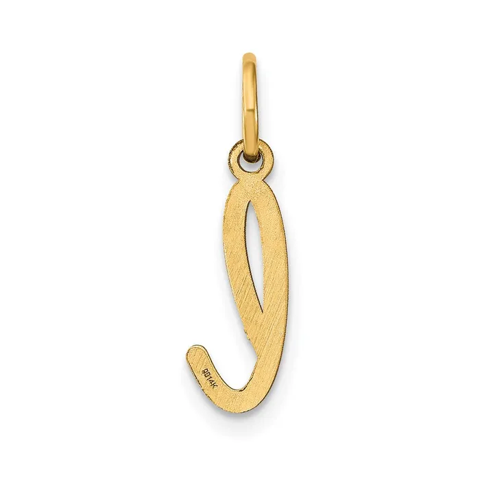 Necklaces TreasureFineJewelers Sterling Silver Rhodiumplated Lower case Letter L Initial Charm