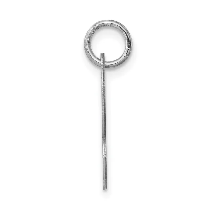 Necklaces TreasureFineJewelers Sterling Silver Rhodiumplated Script Letter R Initial Charm