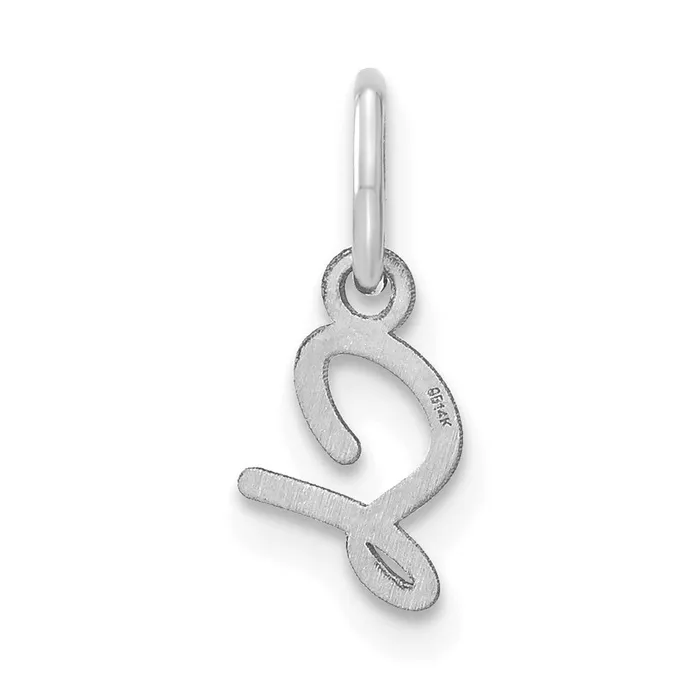 Necklaces TreasureFineJewelers Sterling Silver Rhodiumplated Upper case Letter S Initial Charm