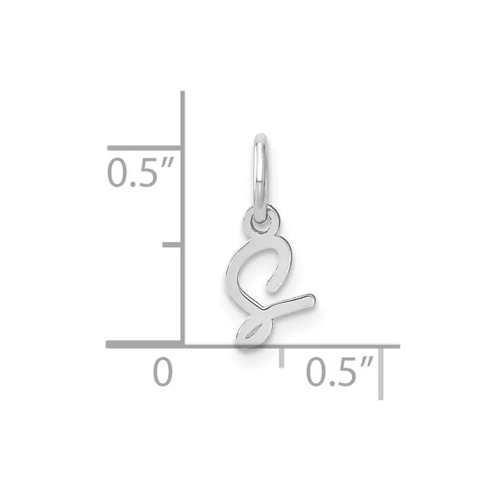 Necklaces TreasureFineJewelers Sterling Silver Rhodiumplated Upper case Letter S Initial Charm
