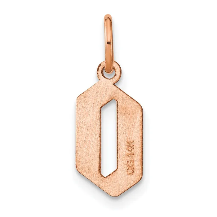 Necklaces TreasureFineJewelers Sterling Silver Roseplated Letter O Initial Pendant