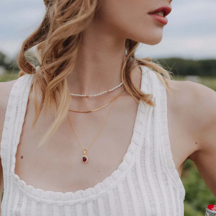 Necklaces Trendolla Jewelry NoTarnish Medical Grade Titanium Round Ball Chain Necklace