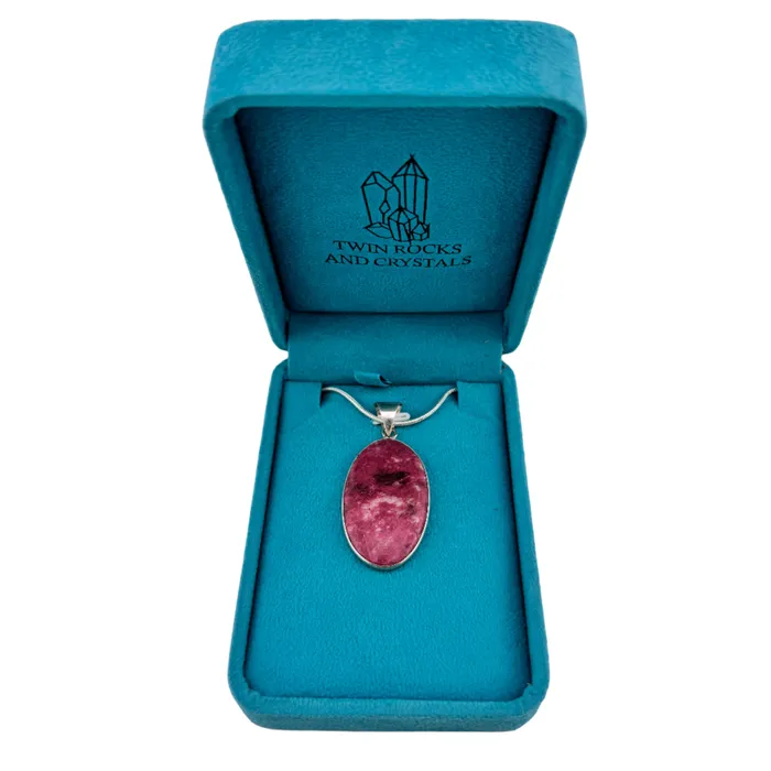 Necklaces Twin Rocks and Crystals Thulite Pendant Necklace with a Twin Rocks and Crystals Velvet Box Necklaces Twin Rocks and Crystals Thulite Pendant Necklace with a Twin Rocks and Crystals Velvet Box